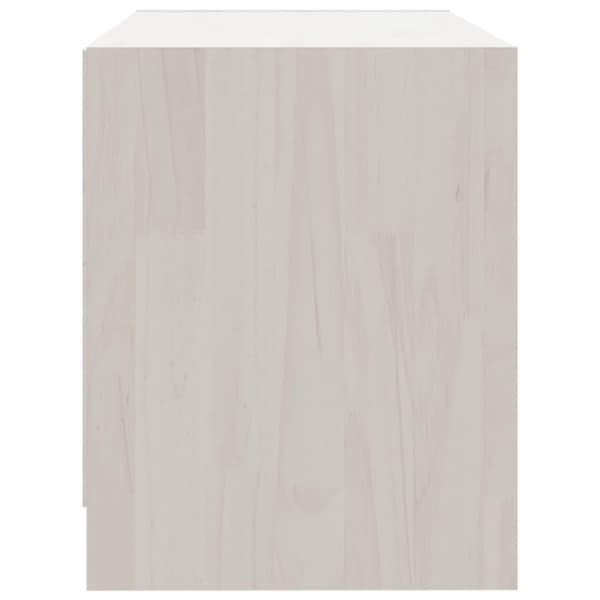 vidaXL TV-benk 80x31x39 cm heltre furu hvit