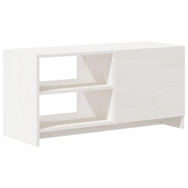 vidaXL TV-benk 80x31x39 cm heltre furu hvit