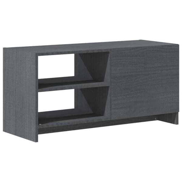 vidaXL TV-benk 80x31x39 cm heltre furu grå