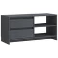 Miniatyrbilde 1 av 11: vidaXL TV-benk 80x31x39 cm heltre furu grå