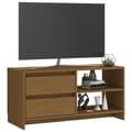 Miniatyrbilde 4 av 11: vidaXL TV-benk 80x31x39 cm heltre furu honningbrun