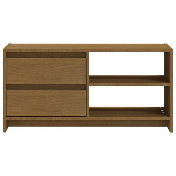 vidaXL TV-benk 80x31x39 cm heltre furu honningbrun