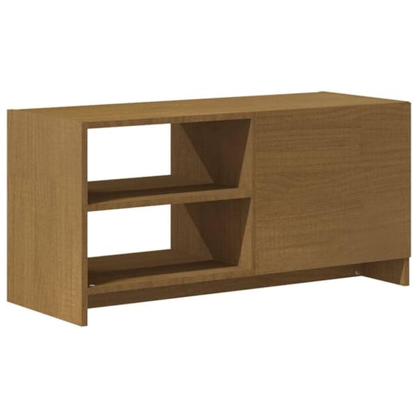 vidaXL TV-benk 80x31x39 cm heltre furu honningbrun