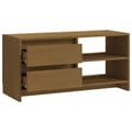 Miniatyrbilde 9 av 11: vidaXL TV-benk 80x31x39 cm heltre furu honningbrun