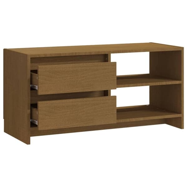 vidaXL TV-benk 80x31x39 cm heltre furu honningbrun