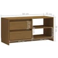 Miniatyrbilde 11 av 11: vidaXL TV-benk 80x31x39 cm heltre furu honningbrun