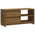 Miniatyrbilde 1 av 11: vidaXL TV-benk 80x31x39 cm heltre furu honningbrun