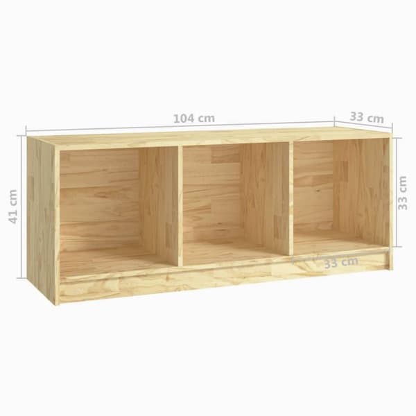vidaXL TV-benk 104x33x41 cm heltre furu