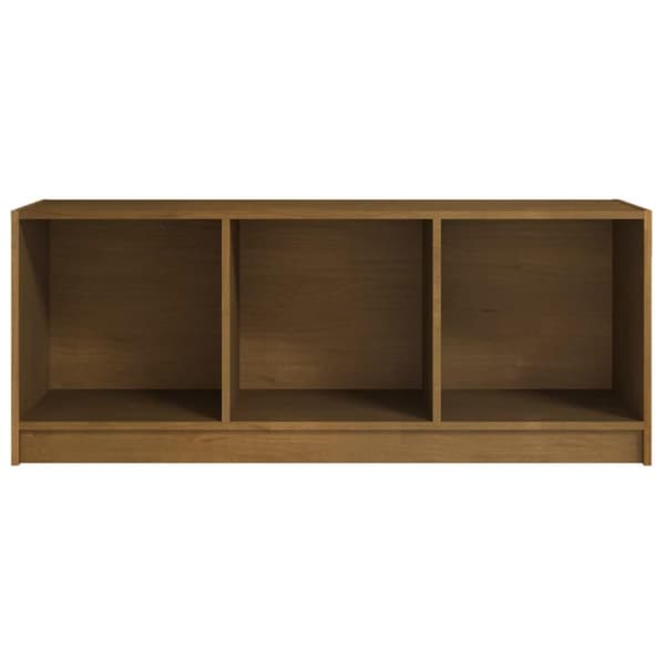 vidaXL TV-benk honningbrun 104x33x41 cm heltre furu