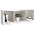 Miniatyrbild 4 av 10: vidaXL TV-bänk vit 104x33x41 cm massiv furu