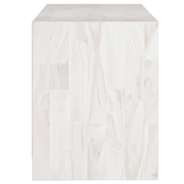 vidaXL TV-bänk vit 104x33x41 cm massiv furu