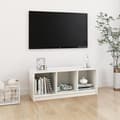 Miniatyrbild 10 av 10: vidaXL TV-bänk vit 104x33x41 cm massiv furu