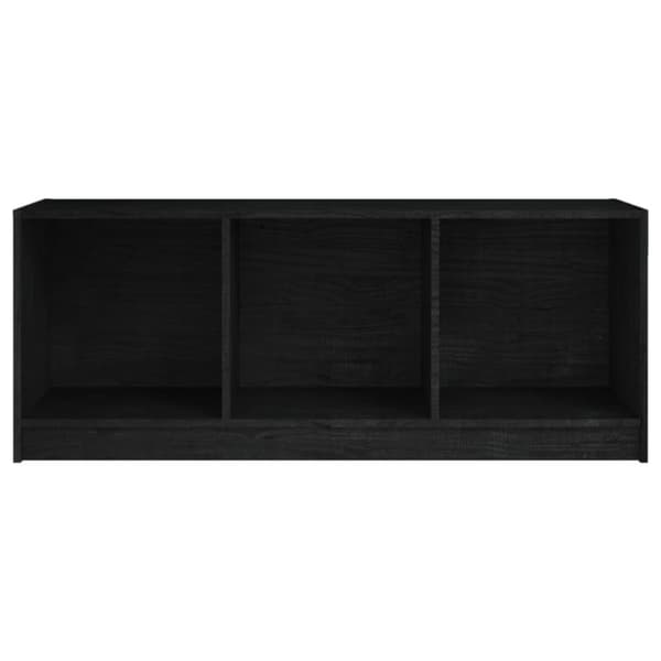 vidaXL TV-benk svart 104x33x41 cm heltre furu