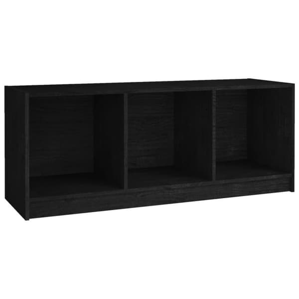 vidaXL TV-benk svart 104x33x41 cm heltre furu