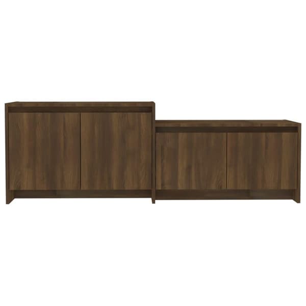 vidaXL tv-skab 146,5x35x50 cm spånplade brun egetræsfarve