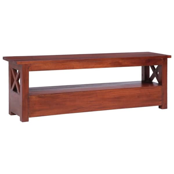 vidaXL TV-bänk brun 115x30x40 cm massiv mahogny