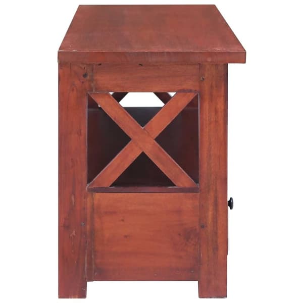 vidaXL TV-bänk brun 115x30x40 cm massiv mahogny