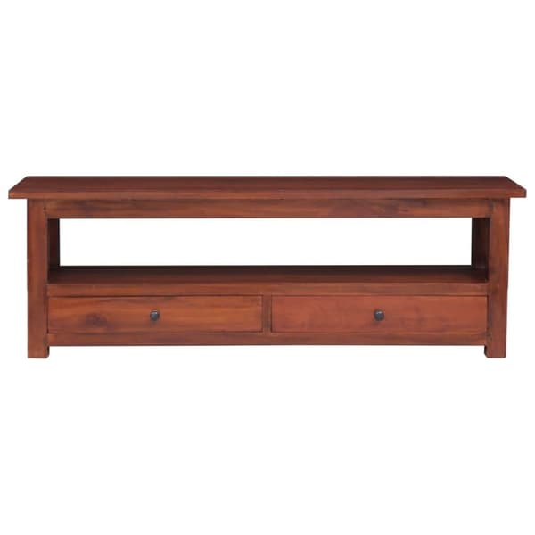 vidaXL TV-bänk brun 115x30x40 cm massiv mahogny