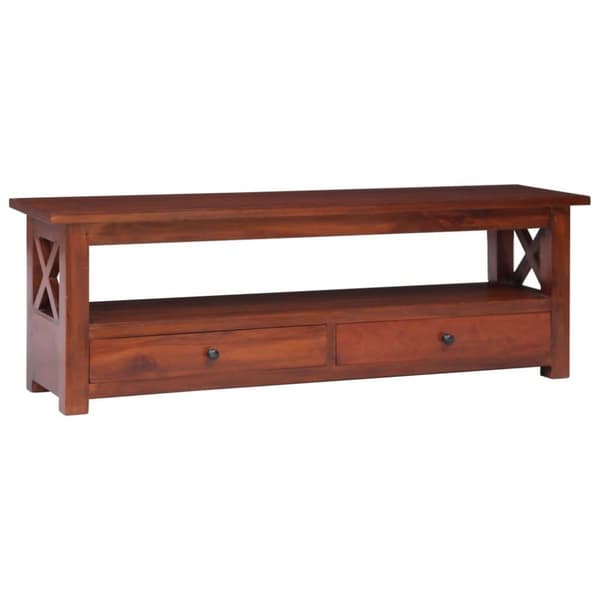 vidaXL tv-skab 115x30x40 cm massivt mahognitræ brun