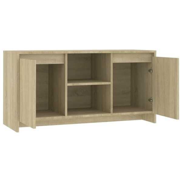 vidaXL TV-benk sonoma eik 102x37,5x52,5 cm konstruert tre