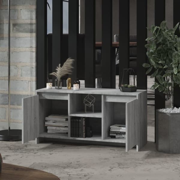 vidaXL TV-benk grå sonoma eik 102x37,5x52,5 cm konstruert tre