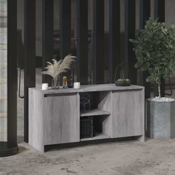 vidaXL TV-benk grå sonoma eik 102x37,5x52,5 cm konstruert tre