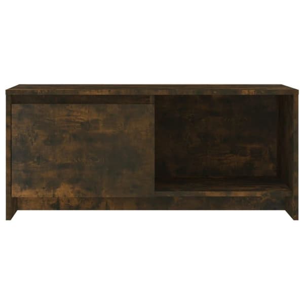 vidaXL TV-benk røkt eik 90x35x40 cm sponplate