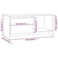 Miniatyrbilde 8 av 10: vidaXL TV-benk røkt eik 90x35x40 cm sponplate