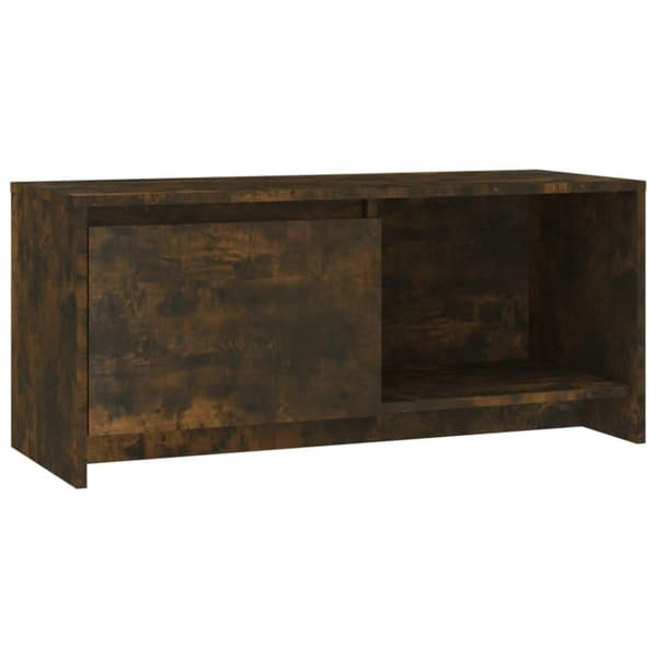 vidaXL TV-benk røkt eik 90x35x40 cm sponplate