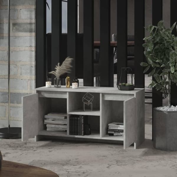 vidaXL tv-bord 102x37,5x52,5 cm konstrueret træ betongrå