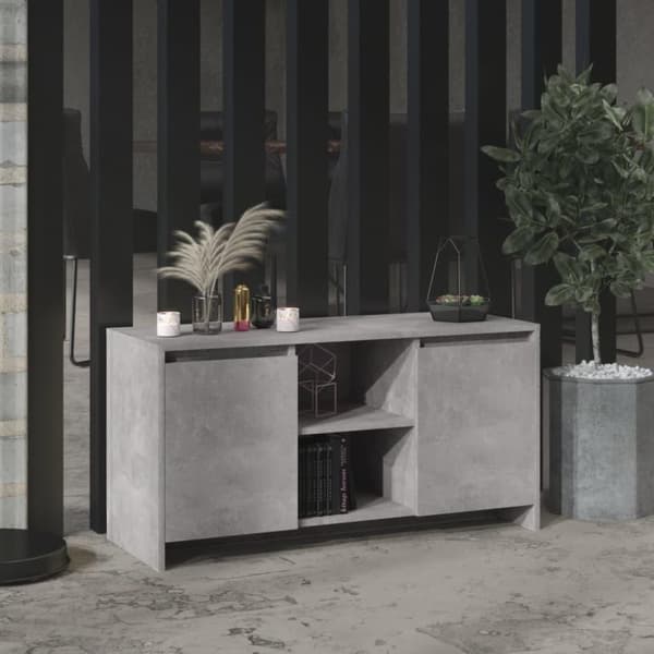 vidaXL tv-bord 102x37,5x52,5 cm konstrueret træ betongrå