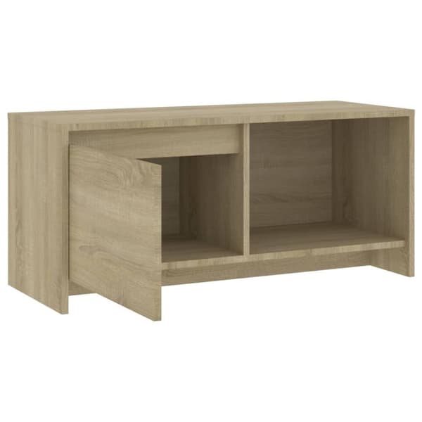 vidaXL TV-benk sonoma eik 90x35x40 cm sponplate