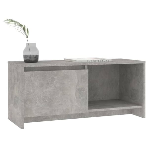 vidaXL TV-benk betonggrå 90x35x40 cm sponplate
