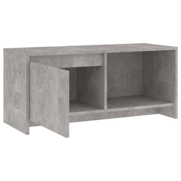 vidaXL TV-benk betonggrå 90x35x40 cm sponplate