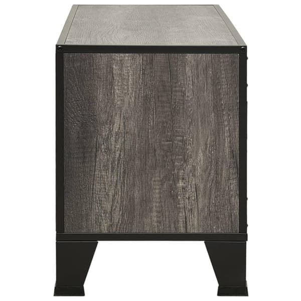 vidaXL TV-skåp grå 105x36x47 cm metall och MDF