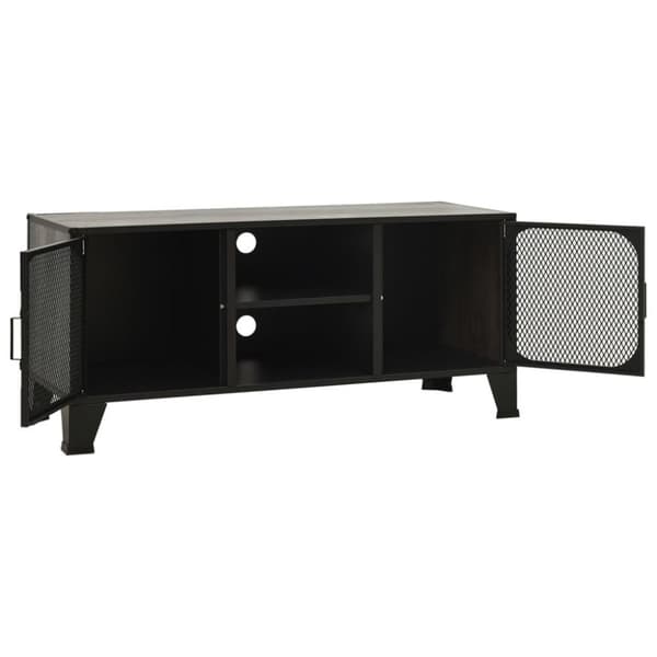 vidaXL TV-skåp grå 105x36x47 cm metall och MDF