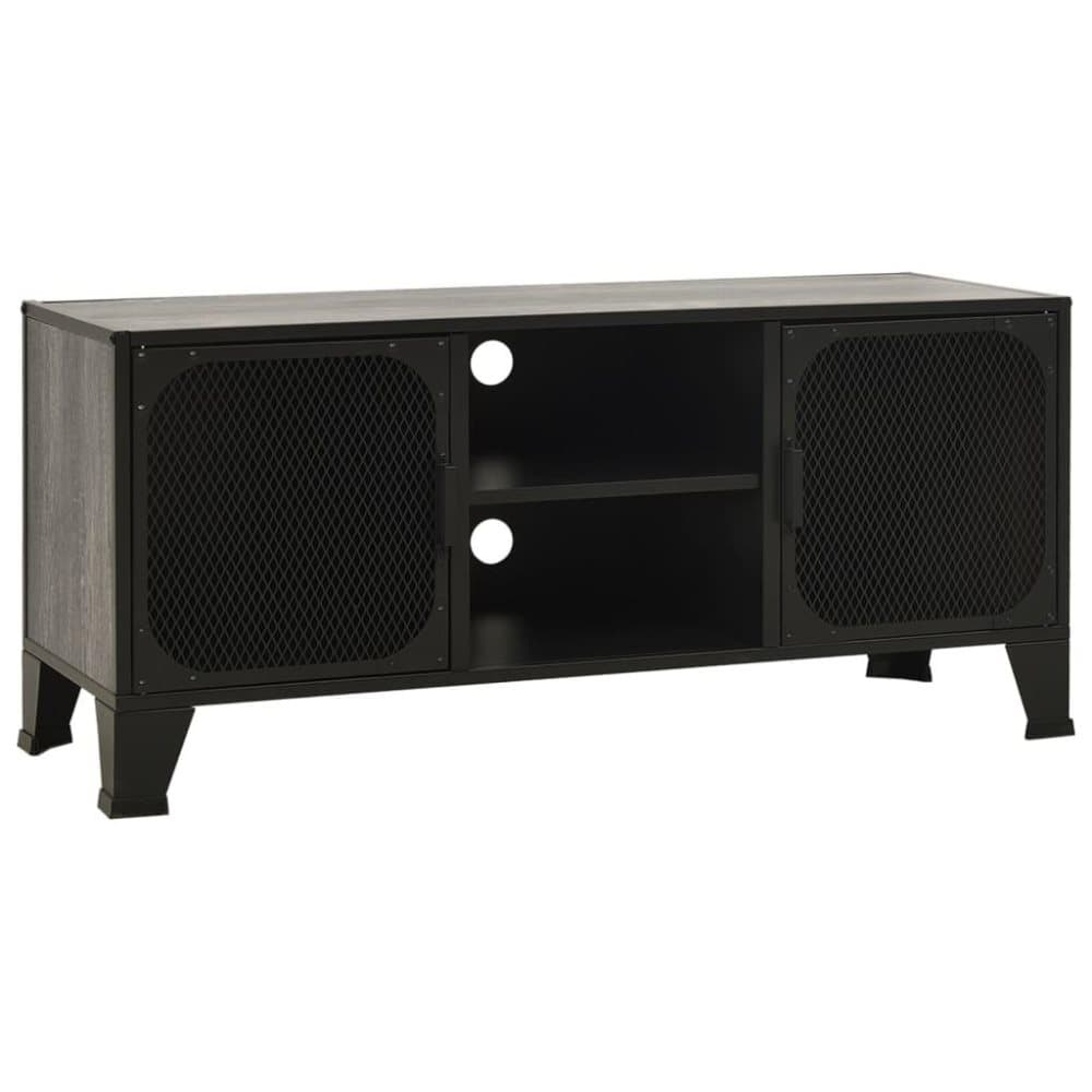 vidaXL TV-skåp grå 105x36x47 cm metall och MDF