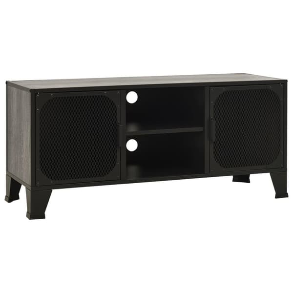 vidaXL TV-skåp grå 105x36x47 cm metall och MDF