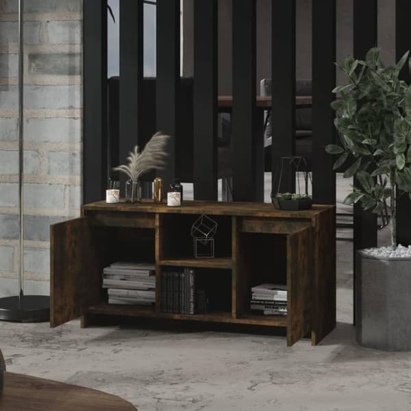 vidaXL TV-bänk rökig ek 102x37,5x52,5 cm spånskiva