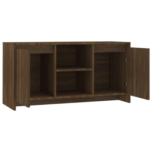 vidaXL tv-bord 102x37,5x52,5 cm spånplade brun egetræsfarve