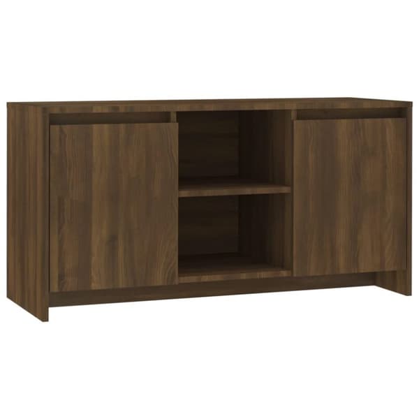 vidaXL tv-bord 102x37,5x52,5 cm spånplade brun egetræsfarve