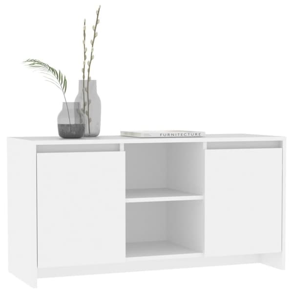 vidaXL TV-taso valkoinen 102x37,5x52,5 cm tekninen puu