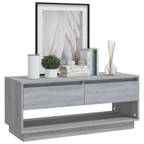 vidaXL tv-bord 102x41x44 cm spånplade grå sonoma-eg