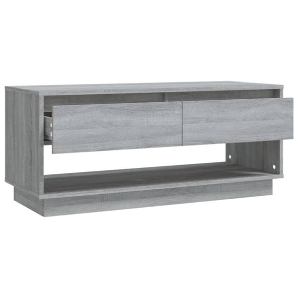 vidaXL TV-benk grå sonoma eik 102x41x44 cm sponplate