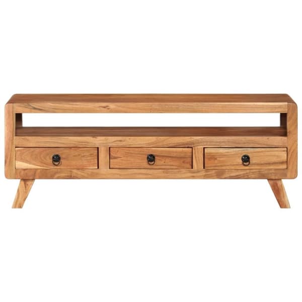 vidaXL TV-benk 110x30x40 cm heltre akasie