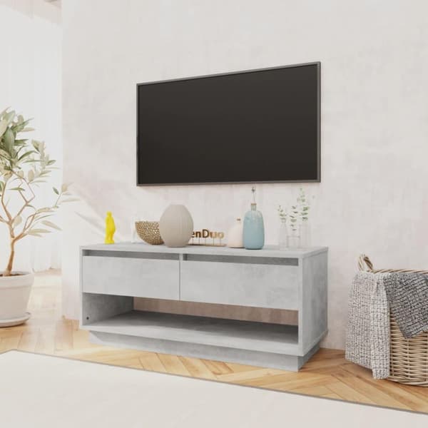 vidaXL tv-bord 102x41x44 cm spånplade betongrå