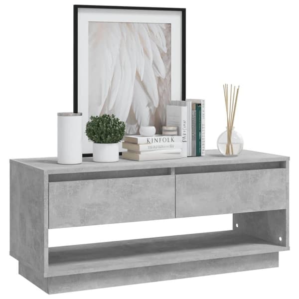vidaXL tv-bord 102x41x44 cm spånplade betongrå
