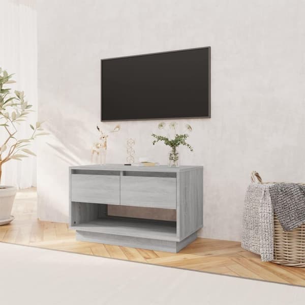 vidaXL TV-benk grå sonoma eik 70x41x44 cm sponplate