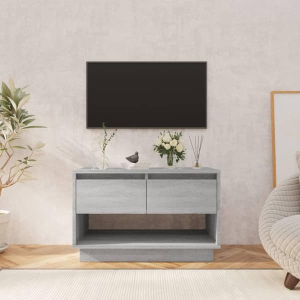 vidaXL TV-benk grå sonoma eik 70x41x44 cm sponplate
