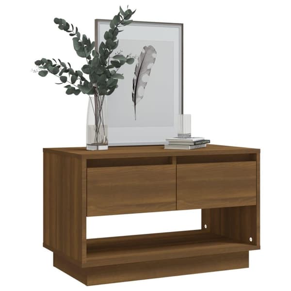 vidaXL TV-benk brun eik 70x41x44 cm sponplate